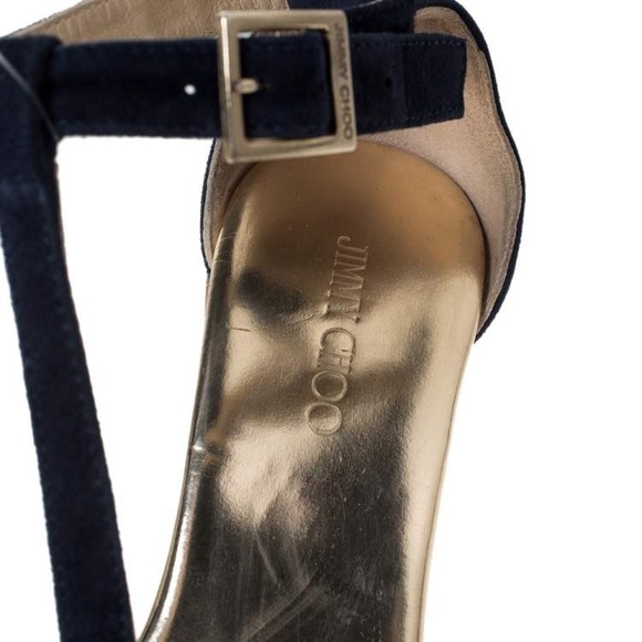 Jimmy Choo patent T strap Wedges Sandals - Picture 5 of 6